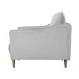 Louie Armchair - Grey Linen - Fabric