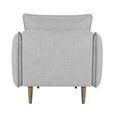 Louie Armchair - Grey Linen - Fabric