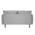 Louie Sofa - 2 Seater - Grey Linen - Fabric
