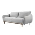 Louie Sofa Suite - 3+2+1 Seater - Grey Linen - Fabric