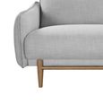 Louie Sofa - 3 Seater - Grey Linen - Fabric