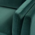 Mickey Sofa - 2 Seater - Emerald Green Velvet and Walnut - Fabric and Wood