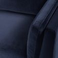 Mickey Sofa - 2 Seater - Midnight Blue Velvet and Walnut - Fabric and Wood