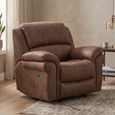 Farnham Ultra Electric Recliner Armchair - Tan - Fabric