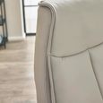 Sofia Dual Recliner Swivel Armchair - Grey and Black - Faux Leather and Metal