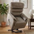 Savoy Electric Lift & Tilt Armchair - Dual Motor - Taupe - Fabric