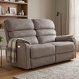 Savoy Electric Recliner Sofa - 2 Seater - Taupe - Fabric