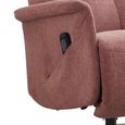 Apero Swivel Electric Recliner Armchair - Dual Motor - Rose and Black - Fabric and Metal