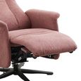 Apero Swivel Electric Recliner Armchair - Dual Motor - Rose and Black - Fabric and Metal