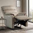 Savoy Electric Recliner Armchair - Taupe - Fabric