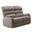 Savoy Electric Recliner Sofa - 2 Seater - Taupe - Fabric