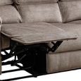 Savoy Electric Recliner Sofa - 3 Seater - Taupe - Fabric