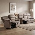 Savoy Electric Recliner Sofa Suite - 3+2 Seater - Taupe - Fabric