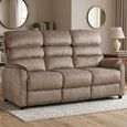Savoy Sofa - 3 Seater - Taupe - Fabric