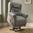 Berkshire Electric Recliner Armchair - Dual Motor - Stone - Fabric