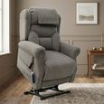 Berkshire Electric Recliner Armchair - Quad Motor - Stone - Fabric