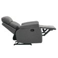 Belgrave Manual Recliner Armchair - Grey - Fabric