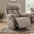 Belgrave Manual Recliner Armchair - Oatmeal - Fabric