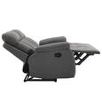 Belgrave Manual Recliner Sofa - 2 Seater - Grey - Fabric