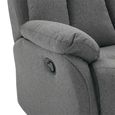 Belgrave Manual Recliner Sofa - 2 Seater - Grey - Fabric