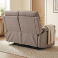 Belgrave Manual Recliner Sofa - 2 Seater - Oatmeal - Fabric