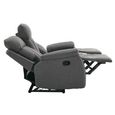 Belgrave Manual Recliner Sofa - 3 Seater - Grey - Fabric