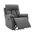 Belgrave Manual Recliner Sofa Suite - 3+1+1 Seater - Grey - Fabric