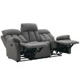 Belgrave Manual Recliner Sofa Suite - 3+1+1 Seater - Grey - Fabric
