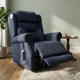 Berkshire Electric Recliner Armchair - Dual Motor - Deep Blue - Fabric