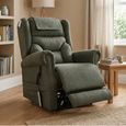 Berkshire Electric Recliner Armchair - Dual Motor - Olive - Fabric