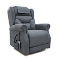 Berkshire Electric Recliner Armchair - Dual Motor - Steel Grey - Fabric
