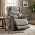 Berkshire Electric Recliner Armchair - Dual Motor - Stone - Fabric