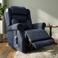 Berkshire Electric Recliner Armchair - Quad Motor - Deep Blue - Fabric