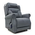 Berkshire Electric Recliner Armchair - Quad Motor - Steel Grey - Fabric