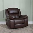 Bentley Electric Recliner Armchair - Brown Leather