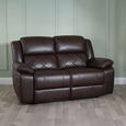 Bentley Electric Recliner Sofa - 2 Seater - Brown Leather