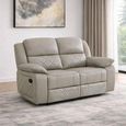 Bentley Electric Recliner Sofa - 2 Seater - Grey Leather