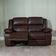 Bentley Electric Recliner Sofa - 2 Seater - Brown Leather