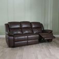 Bentley Electric Recliner Sofa - 3 Seater - Brown Leather