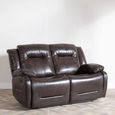 Athena Electric Recliner Sofa - 2 Seater - Dark Brown Leather