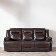 Athena Electric Recliner Sofa - 3 Seater - Dark Brown Leather