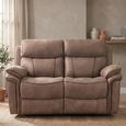 Richmond Electric Recliner Sofa - 2 Seater - Sahara - Leather Look Fabric