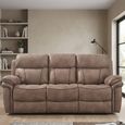 Richmond Electric Recliner Sofa - 3 Seater - Sahara - Leather Look Fabric
