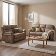 Richmond Electric Recliner Sofa Suite - 3+2 Seater - Sahara - Leather Look Fabric