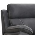 Richmond Electric Recliner Armchair - Charcoal - Leather Look Fabric