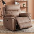 Richmond Electric Recliner Armchair - Sahara - Leather Look Fabric