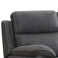 Richmond Electric Recliner Sofa - 2 Seater - Charcoal - Leather Look Fabric