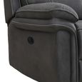 Richmond Electric Recliner Sofa - 2 Seater - Charcoal - Leather Look Fabric