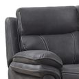 Richmond Electric Recliner Sofa - 3 Seater - Charcoal - Leather Look Fabric