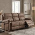 Richmond Electric Recliner Sofa - 3 Seater - Sahara - Leather Look Fabric